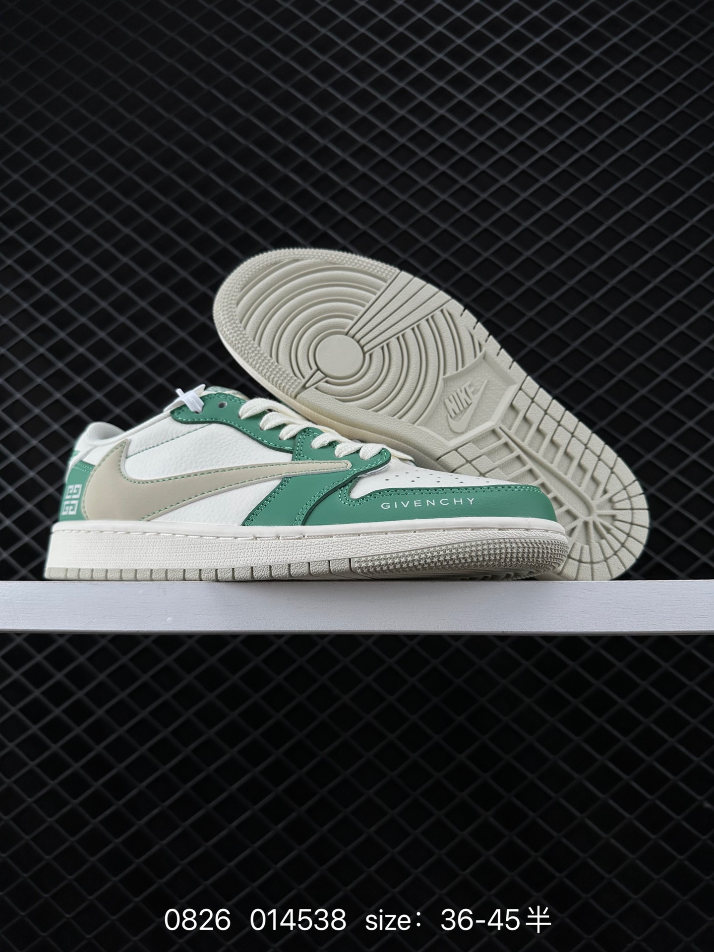 fragment design x Travis Scott x Nike Air Jordan 1 Low OG SP”Black/Green Toe“